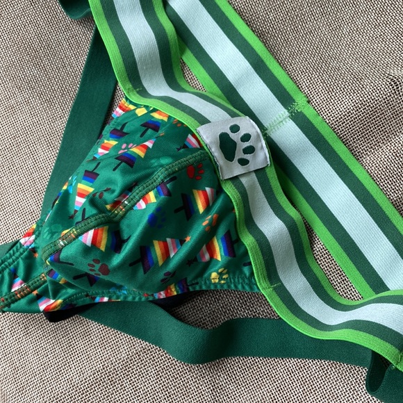 Gay pride, rainbow, jockstrap, Christmas tree, paw print size small new - Picture 4 of 10